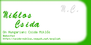 miklos csida business card